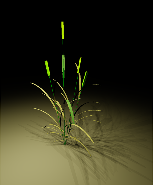 virtual plant with green protrusions